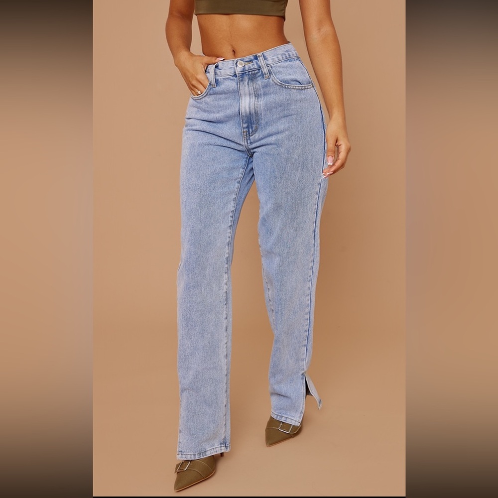 Pretty Little Thing Split Hem Jeans